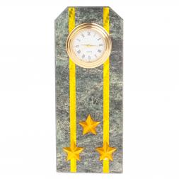 Часы &amp;quot;Погон полковник таможни&amp;quot; камень змеевик