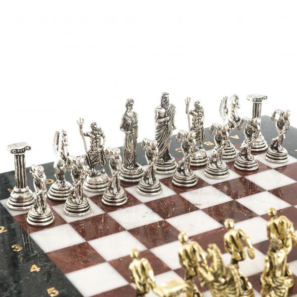 Шахматы &amp;quot;Олимпийские игры&amp;quot; доска 28х28 см лемезит мрамор 122690