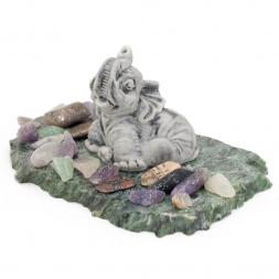 Сувенир из мрамолита "Слоник лежит"