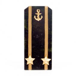 Сувенир &amp;quot;Погон Подполковник ВМФ&amp;quot; камень змеевик