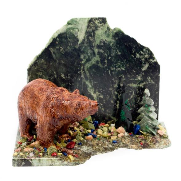 Сувенир &amp;quot;Медведь&amp;quot; змеевик 116449