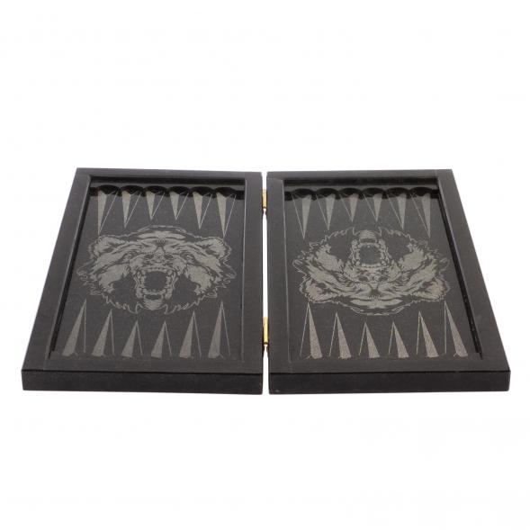 Нарды из камня с гравировкой &amp;quot;Медведь&amp;quot; 124924