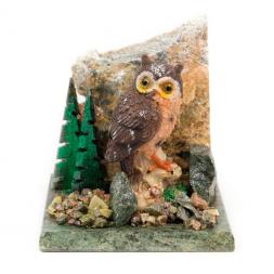 Сувенир из змеевика "Филин"