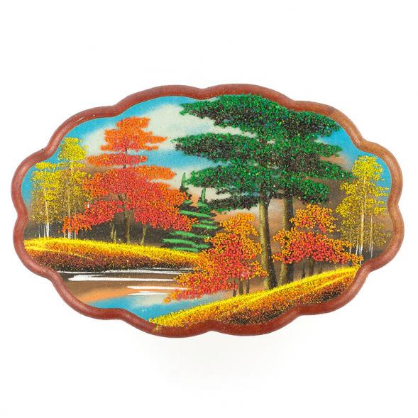 Панно овальное &amp;quot;Осень&amp;quot; 30х19 см каменная крошка 119514