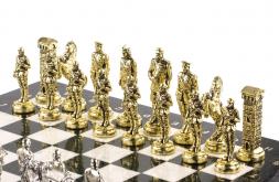 Подарочные шахматы &amp;quot;Великая Отечественная война&amp;quot; доска 44х44 см камень мрамор