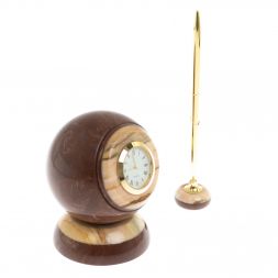 Часы &amp;quot;Шар Антисресс&amp;quot; из лемезита с ручкой