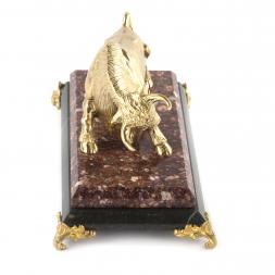 Статуэтка из бронзы "Бык" цвет золото