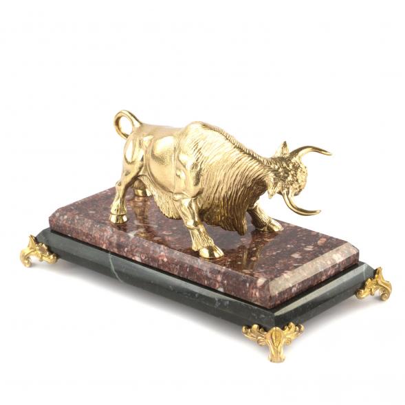 Статуэтка из бронзы &amp;quot;Бык&amp;quot; цвет золото 121100