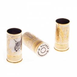 Набор стопок "Хищные звери" 3 шт в кожаном чехле Златоуст