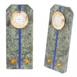 Часы &amp;quot;Погон лейтенант ФСБ, ФСО&amp;quot; камень змеевик