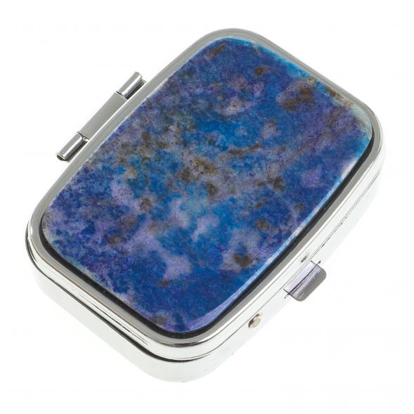 Таблетница на 2 отделения лазурит иркутский цвет серебро 122763