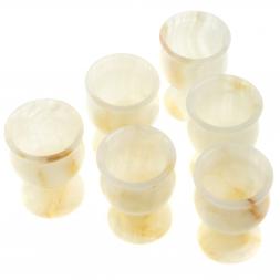 Набор рюмок &amp;quot;Тюльпан&amp;quot; 40 мл из оникса 6шт 5х7см в футляре (2х3)