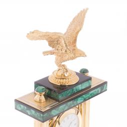 Часы из малахита "Горный орел" Златоуст