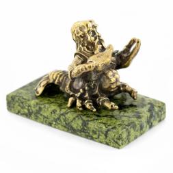 Сувенир статуэтка знак зодиака &amp;quot;Рак&amp;quot; из бронзы и камня