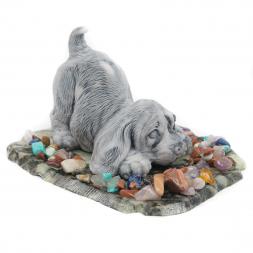 Сувенир "Щенок играет" из мрамолита