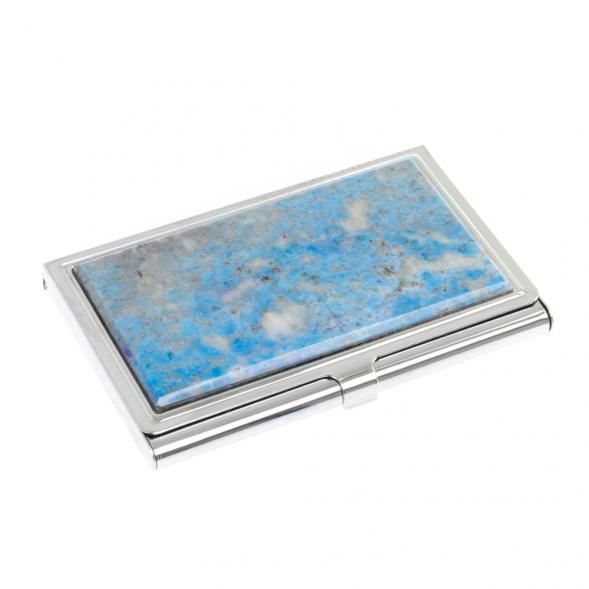 Визитница карманная из камня иркутский лазурит 126719