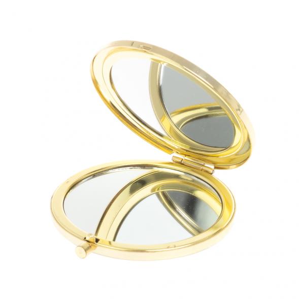 Зеркало круглое из камня офит цвет золото 127184