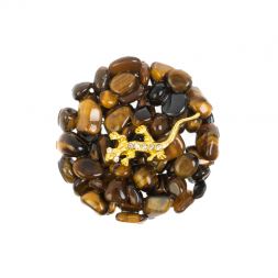 Магнит &amp;quot;Тигровый глаз&amp;quot; с ящерицей 5х5х1 см