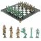Шахматы "Римляне против Галлов" фигуры бронза / патина 36х36 см мрамор