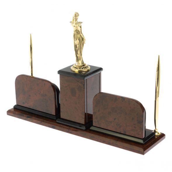 Настольный набор &amp;quot;Фемида&amp;quot; из обсидиана 128741