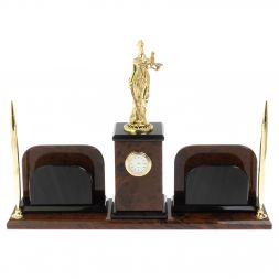 Настольный набор "Фемида" из обсидиана