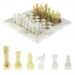 Шахматы "Сувенирные" мрамор,оникс доска 20х20 см