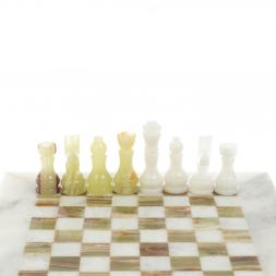 Шахматы "Сувенирные" мрамор,оникс доска 20х20 см