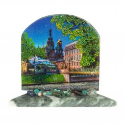 Сувенир арка &amp;quot;Спас на крови&amp;quot; из змеевика 13х6,5х10 см