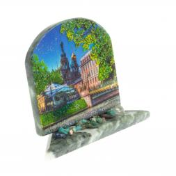 Сувенир арка &amp;quot;Спас на крови&amp;quot; из змеевика 13х6,5х10 см