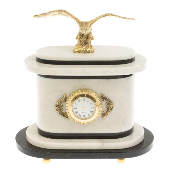 Часы &amp;quot;Орел&amp;quot; мрамор бронза 129886