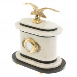 Часы &amp;quot;Орел&amp;quot; мрамор бронза