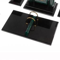 Настольный набор &amp;quot;Лев&amp;quot; из змеевика