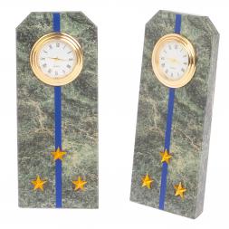 Часы "Погон старший лейтенант ФСБ, ФСО" камень змеевик