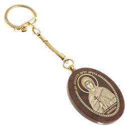 Брелок-оберег с молитвой &amp;quot;Святая Зинаида&amp;quot; камень обсидиан