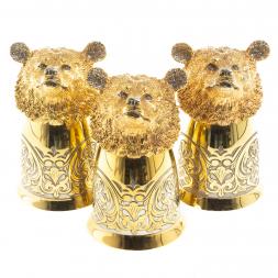 Стопки перевертыши &amp;quot;Медведь&amp;quot; 60 мл 3 шт Златоуст