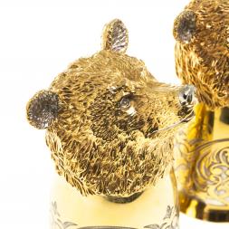 Стопки перевертыши &amp;quot;Медведь&amp;quot; 60 мл 3 шт Златоуст