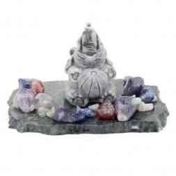 Сувенир из мрамолита &amp;quot;Слоник с мячом&amp;quot;