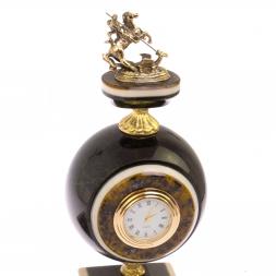 Письменный прибор &amp;quot;Георгий Победоносец&amp;quot; змеевик, лабрадорит