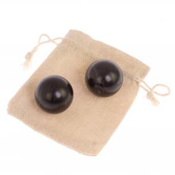 Шары для массажа 3,5 см из черного мрамора