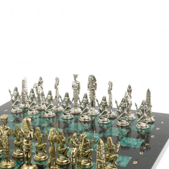Шахматы сувенирные &amp;quot;Древний Египет&amp;quot; доска 40х40 см шабровский змеевик 127269