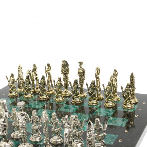 Шахматы сувенирные &amp;quot;Древний Египет&amp;quot; доска 40х40 см шабровский змеевик 127269