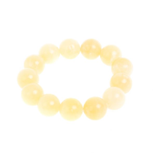Браслет из желтого оникса 13 бусин / 1,5 см 128049