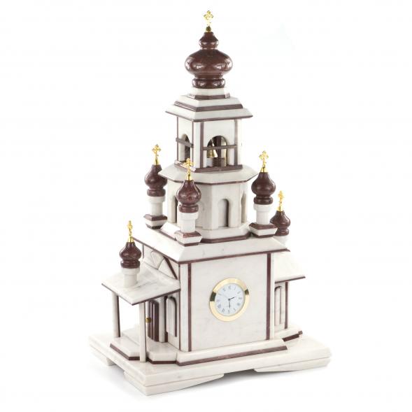 Часы интерьерные &amp;quot;Храм&amp;quot; камень мрамор лемезит 119404