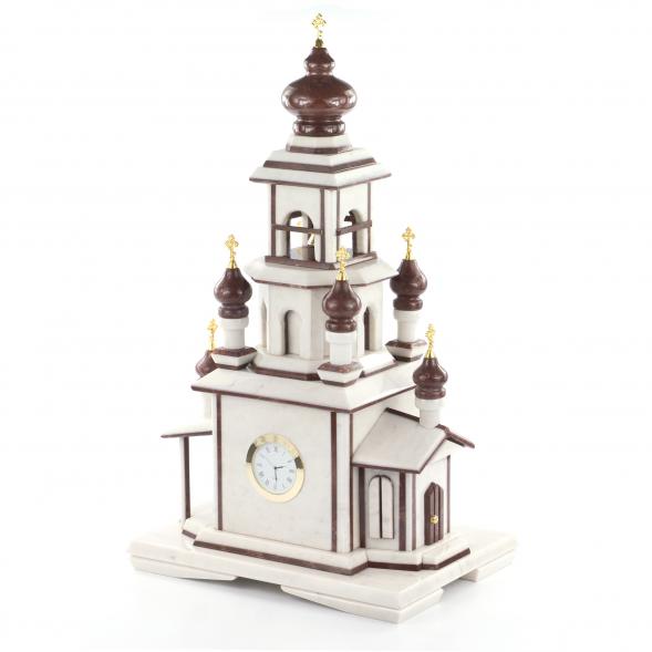 Часы интерьерные &amp;quot;Храм&amp;quot; камень мрамор лемезит 119404