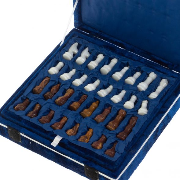 Каменные шахматы &amp;quot;Сувенирные&amp;quot; мрамор, оникс доска 20х20 см 128894