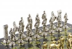 Шахматы &amp;quot;Великая Отечественная война&amp;quot; 44х44 см камень змеевик