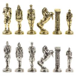 Шахматы &amp;quot;Великая Отечественная война&amp;quot; 44х44 см камень змеевик