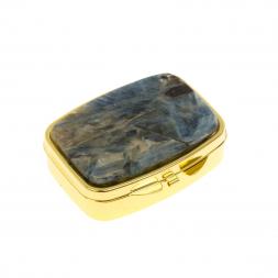 Таблетница на 2 отделения кианит цвет золото