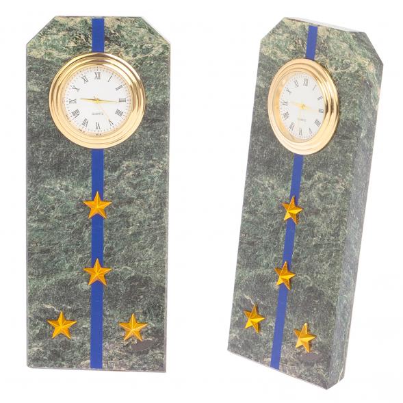 Часы &amp;quot;Погон капитан ФСБ, ФСО&amp;quot; камень змеевик 122520