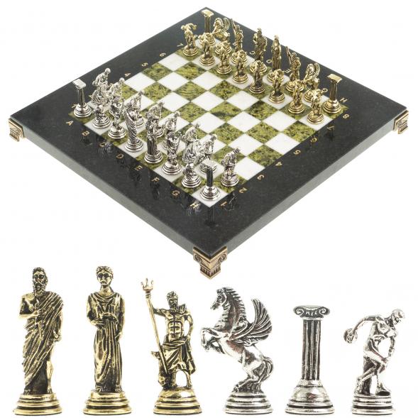 Шахматы &amp;quot;Олимпийские игры&amp;quot; доска 28х28 см мрамор змеевик 122693